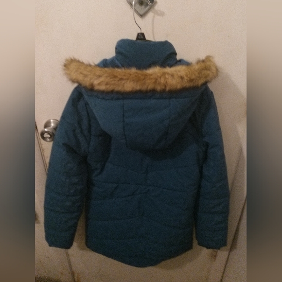 Falls Creek Blue Puffer Jacket with Hood and Insulation - Picture 5 of 5